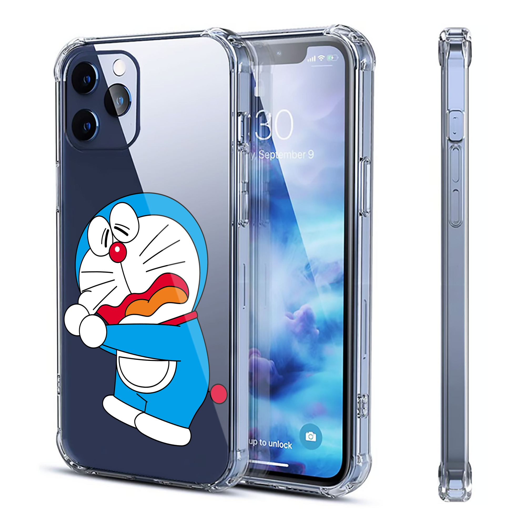 （画像用） ドラえもん Doraemon 【iPhone 12シリーズ対応】透明スマホケース（クリアソフトケース）
